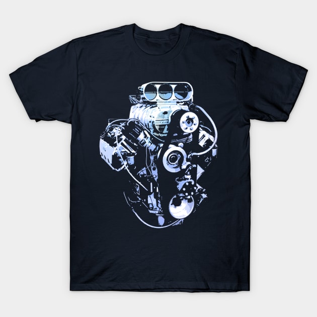 Blue Big Block T-Shirt by robotface